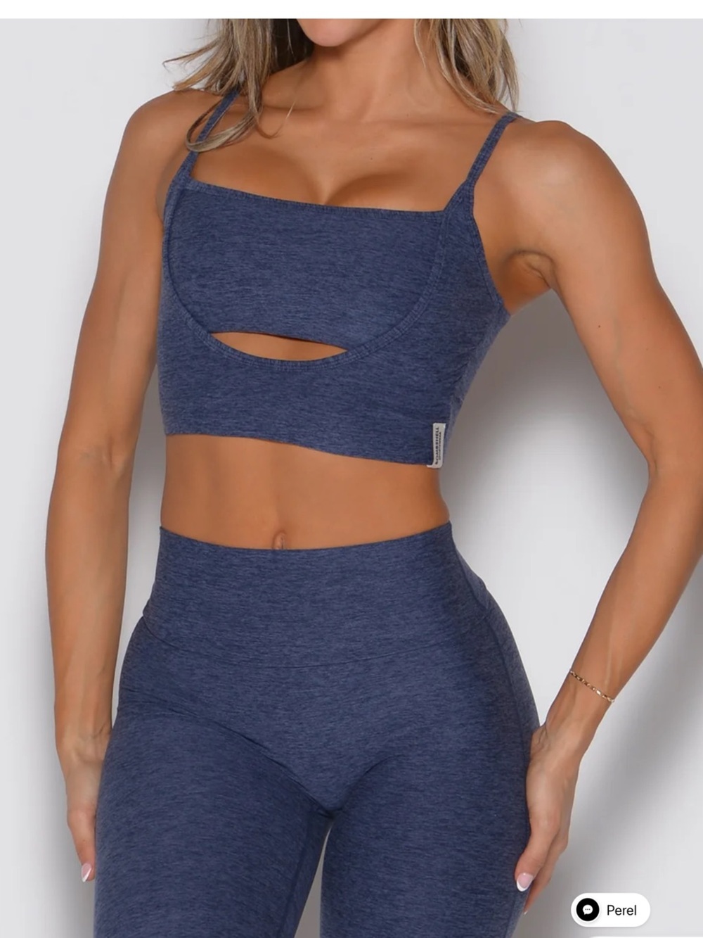 Bombshell Sportswear Studio Sculpt Set Bra and Leggings Size Small Space Blue
